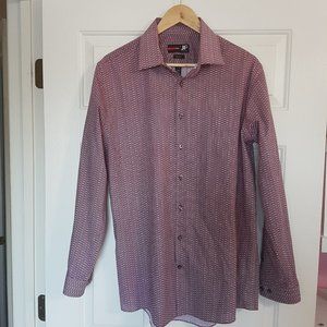 J Ferrar Mens Dress Shirt Size L Slim Button